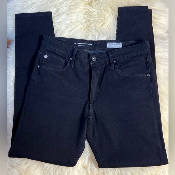AG The Farrah High Rise Black Skinny Jeans, Size 29 - Picture 3 of 12